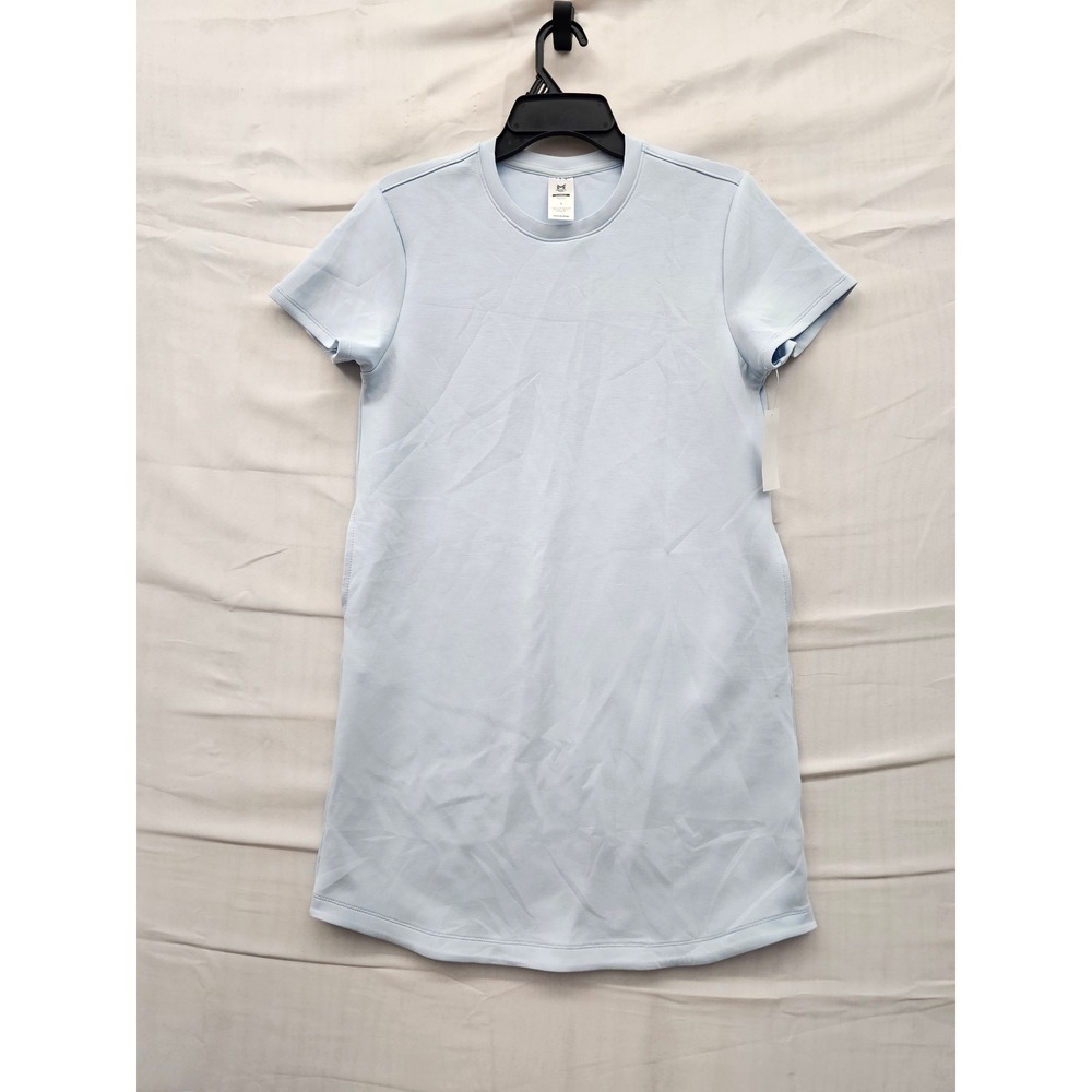 Member's Mark Womens Sandwash T-Shirt Dress Blue Modal Blend Casual Size Small